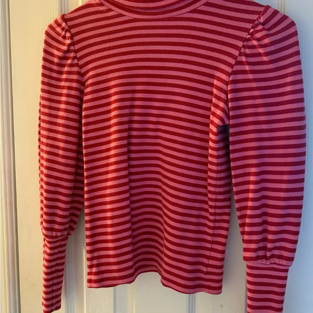 GAP Kids Red and Pink Striped Top Girls Youth Large size 10/12